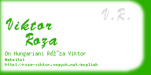 viktor roza business card